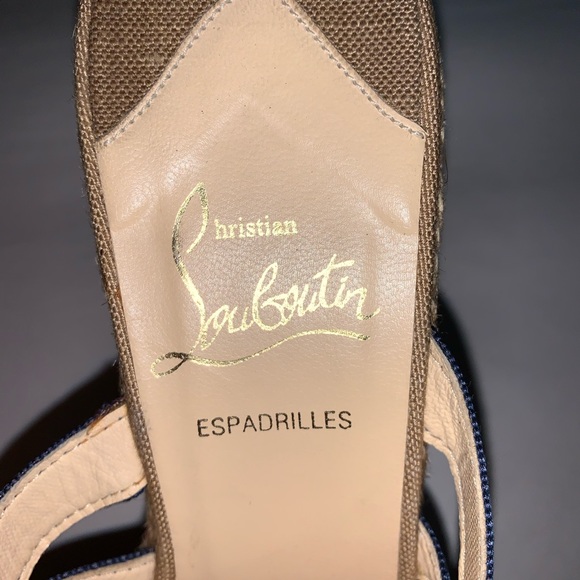 CHRISTIAN LOUBOUTIN size 38 printed wedge heels - Picture 8 of 15